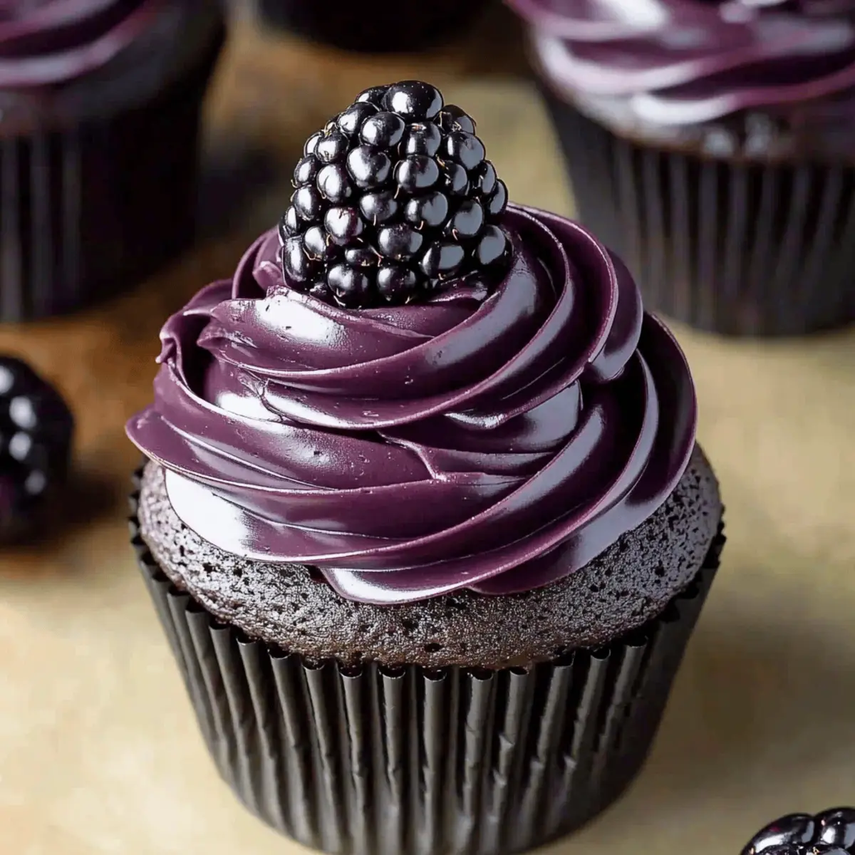 Indulge in Dark Chocolate Blackberry Cupcakes Recipe Today