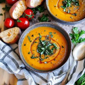 Spicy Butternut Squash Sweet Potato Soup