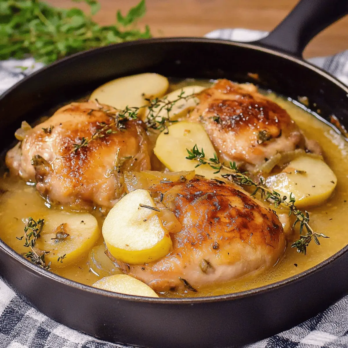 Delicious Chicken Normandy Recipe with Apple Cider and Cream
