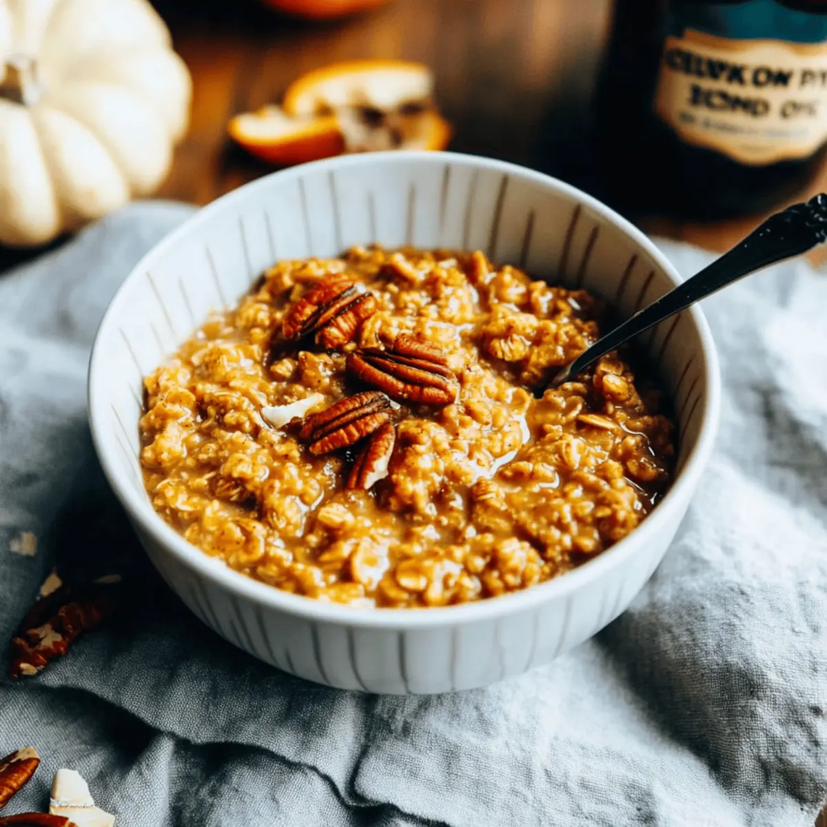 Slow Cooker Pumpkin Pie Oatmeal for a Cozy Fall Breakfast
