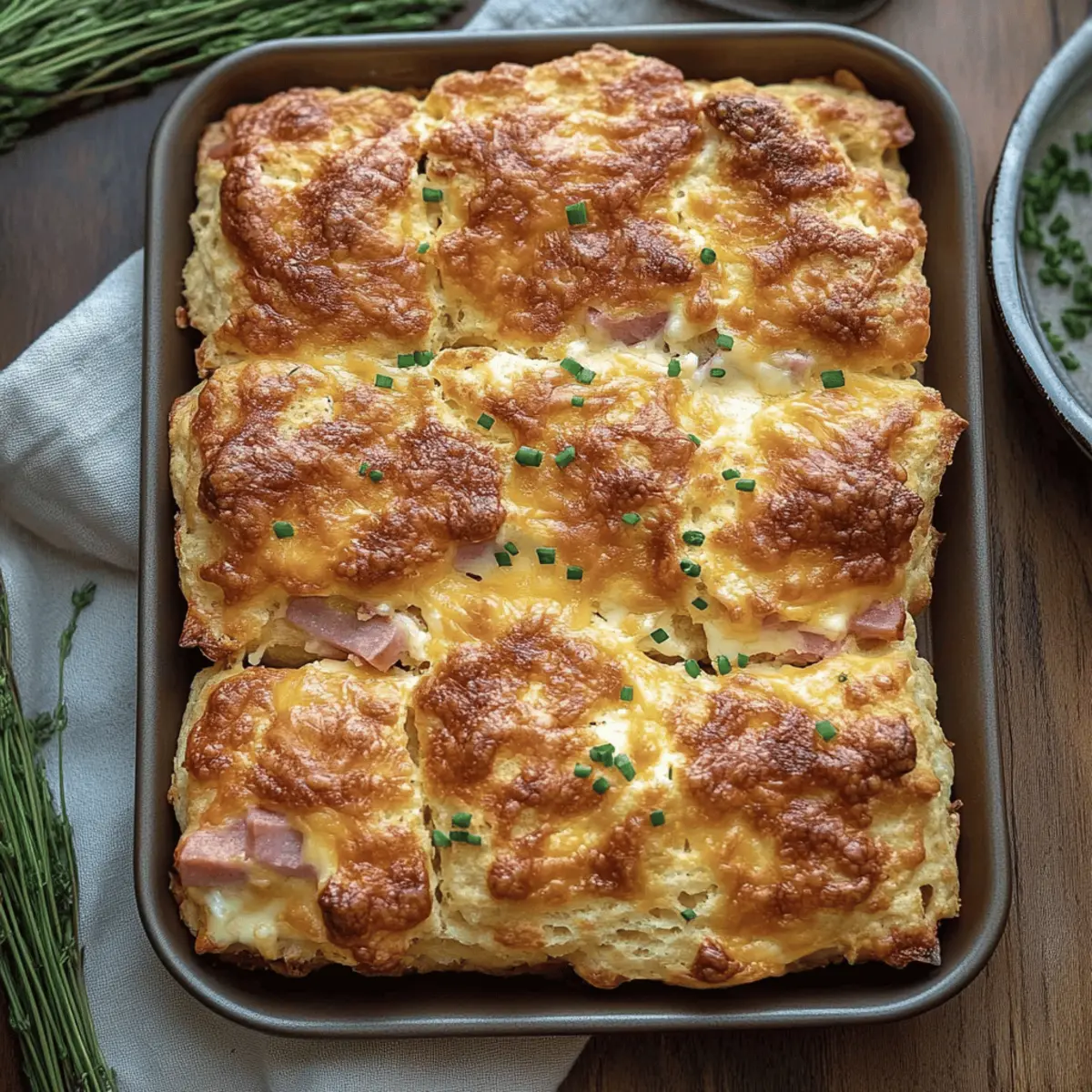 Ham and Cheese Butter Swim Biscuits Recipe for Easy Comfort Food