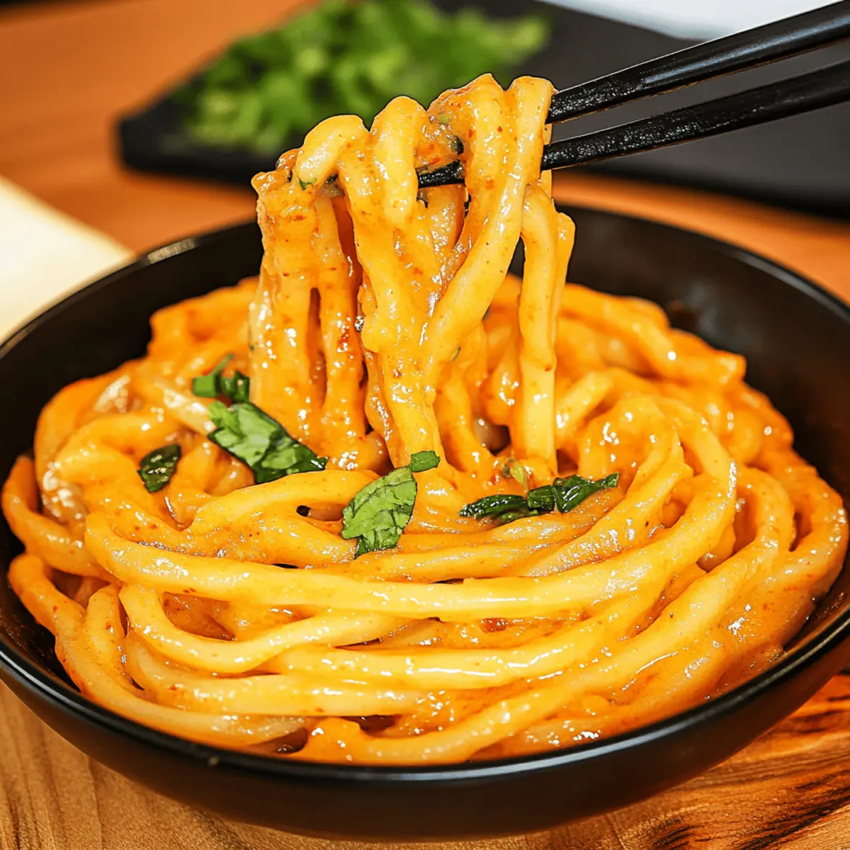 Deliciously Creamy Gochujang Udon Noodles Ready in 15 Minutes