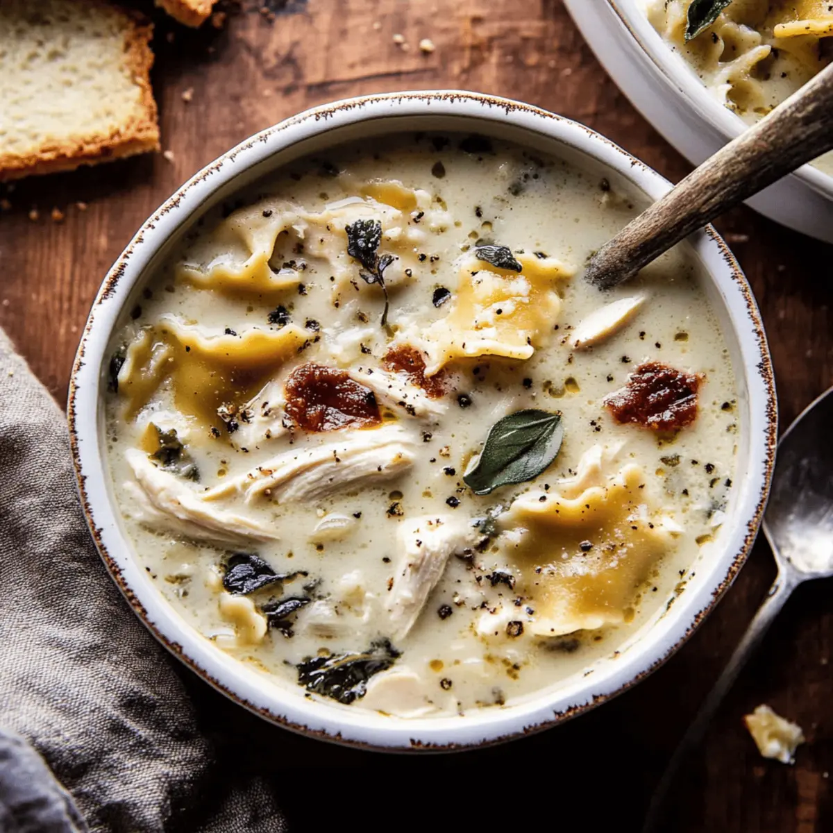 Delicious White Chicken Lasagna Soup