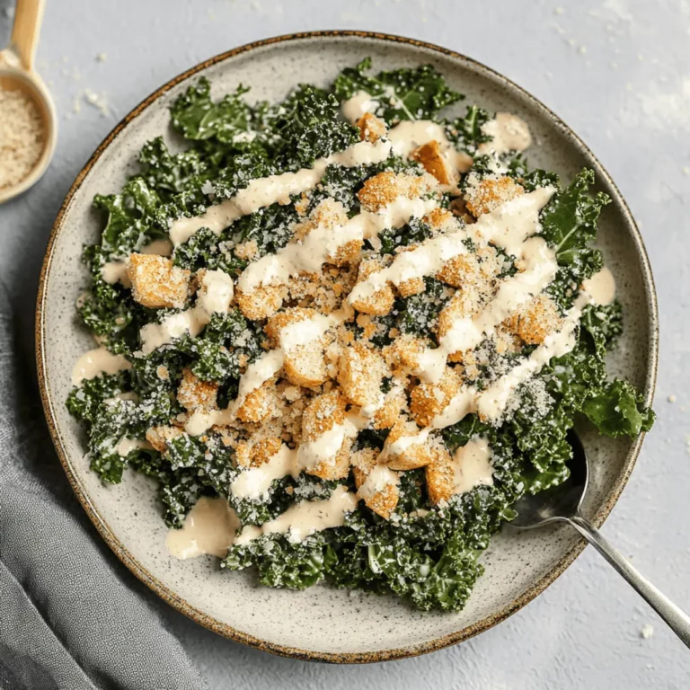Roasted Garlic & Kale Caesar Salad