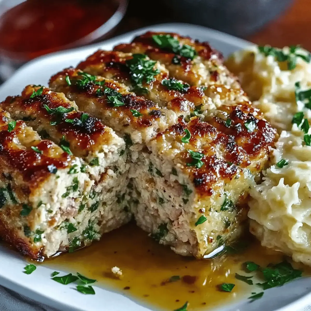 Melt-in-Your-Mouth Garlic Parmesan Chicken Meatloaf Recipe