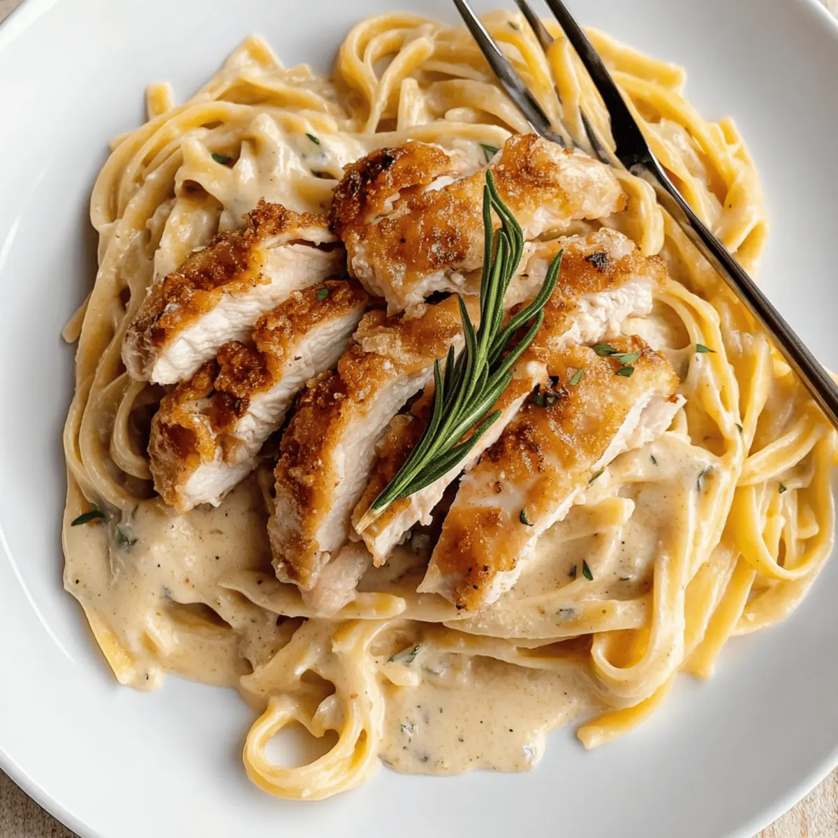 Delicious Crispy Chicken with Creamy Pasta in 25 Minutes