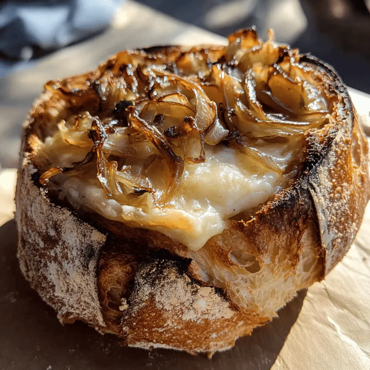 Delicious Caramelized Onion & Brie Toast on Sourdough Recipe
