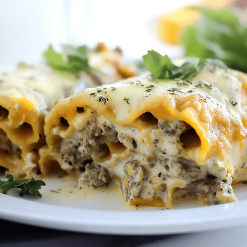 Roasted Garlic Butternut Squash Lasagna Roll-ups