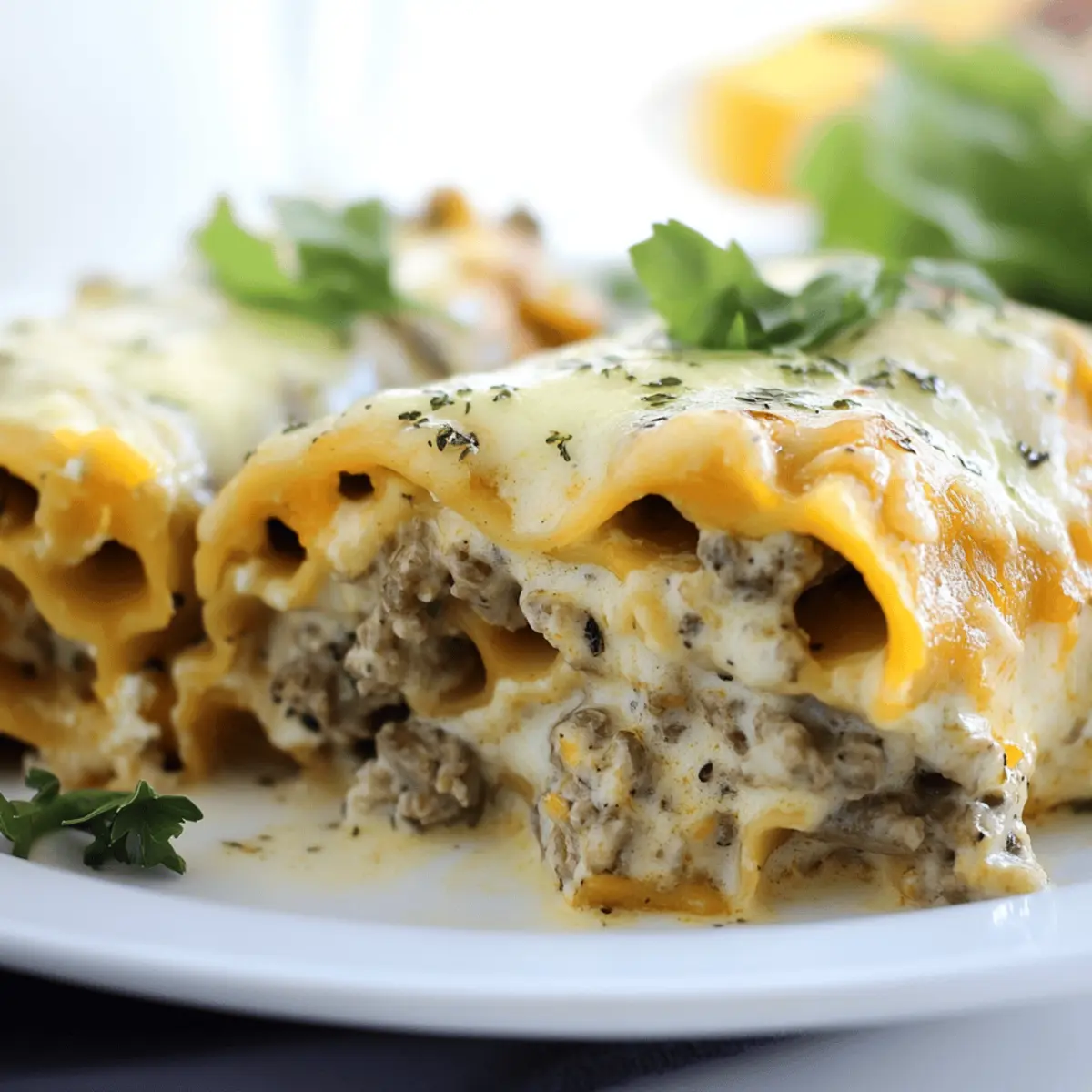 Roasted Garlic Butternut Squash Lasagna Roll-ups
