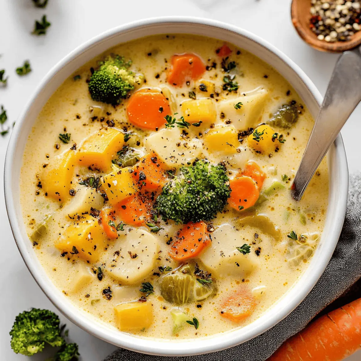 Delicious One-Pot Creamy Vegetable Soup Ready in 35 Minutes