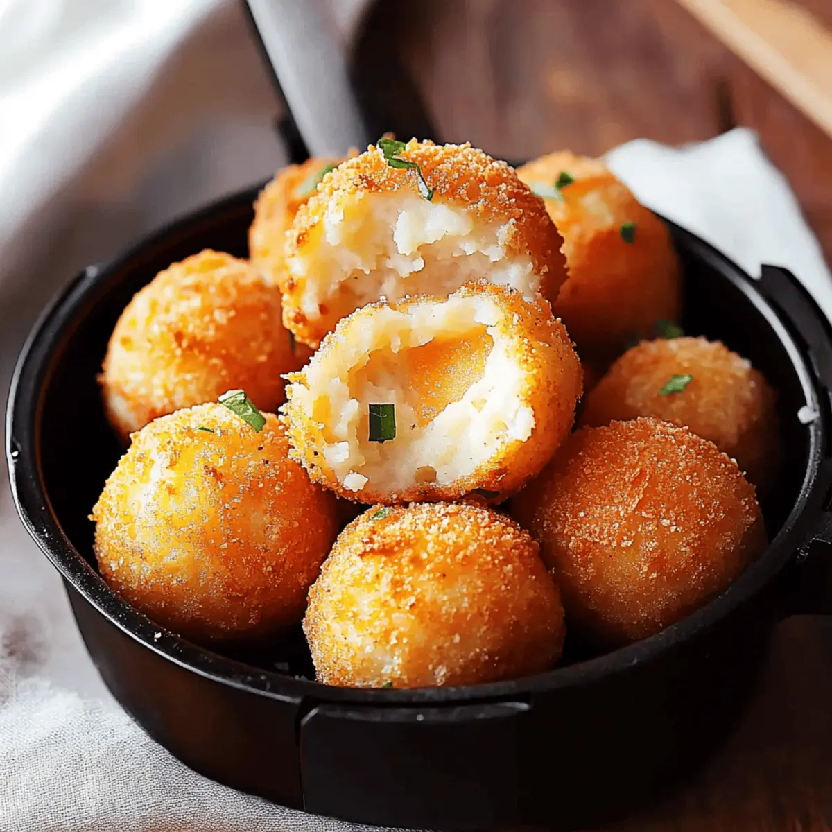 Delicious Air Fryer Cheesy Mashed Potato Balls Recipe