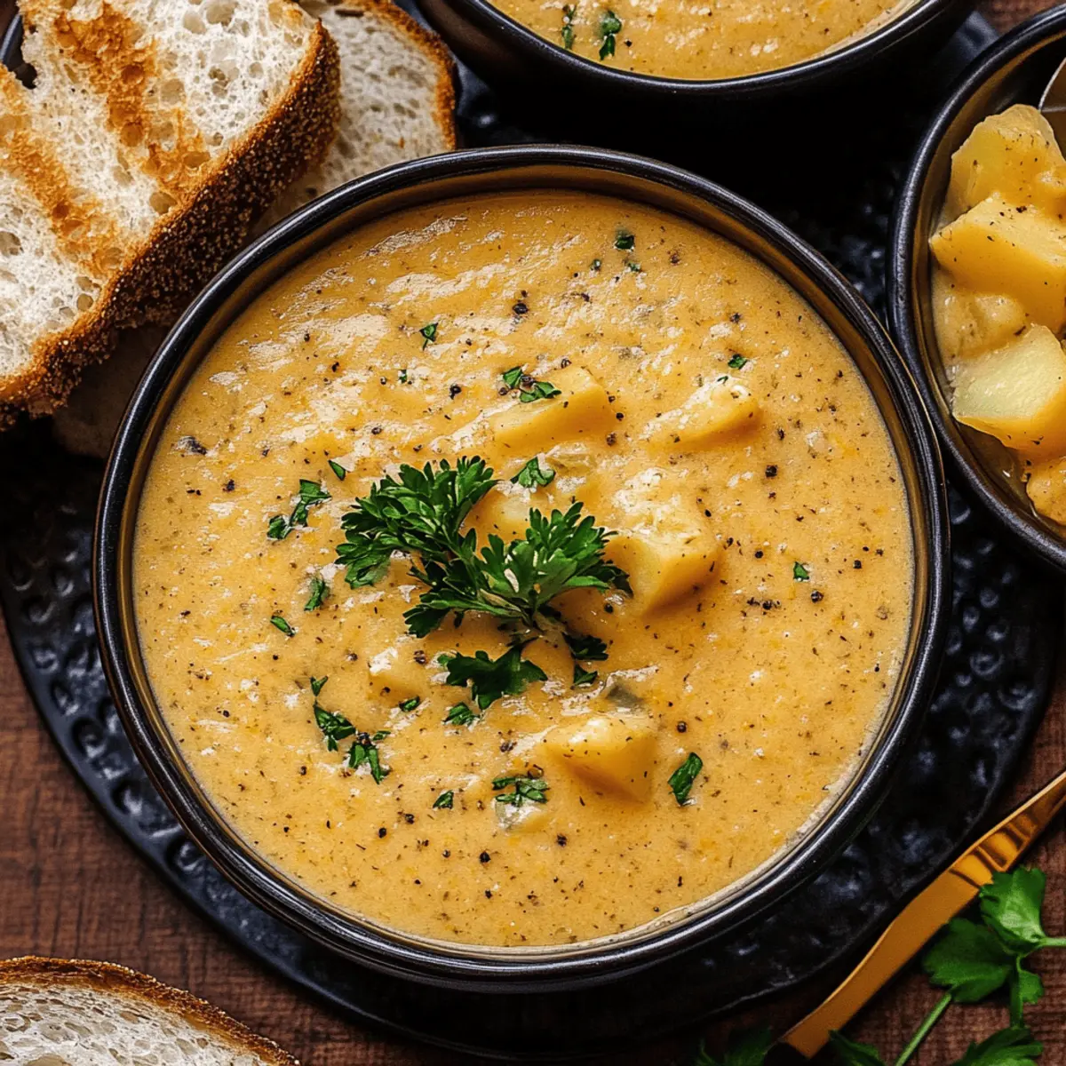 Hearty Cheddar Garlic Herb Potato Soup Recipe for Cozy Nights