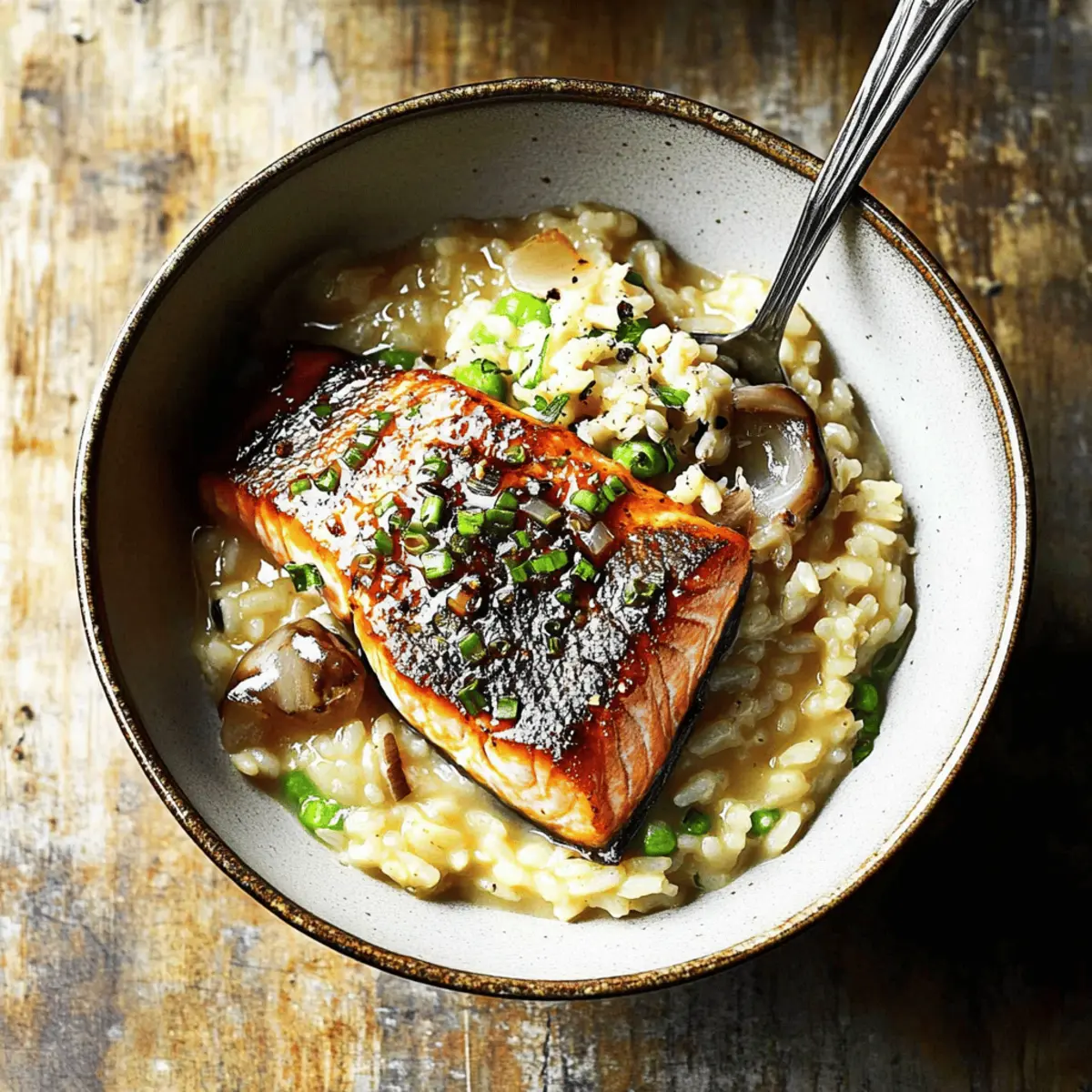 Japanese Style Risotto with Seared Salmon: A Delicious Fusion Recipe