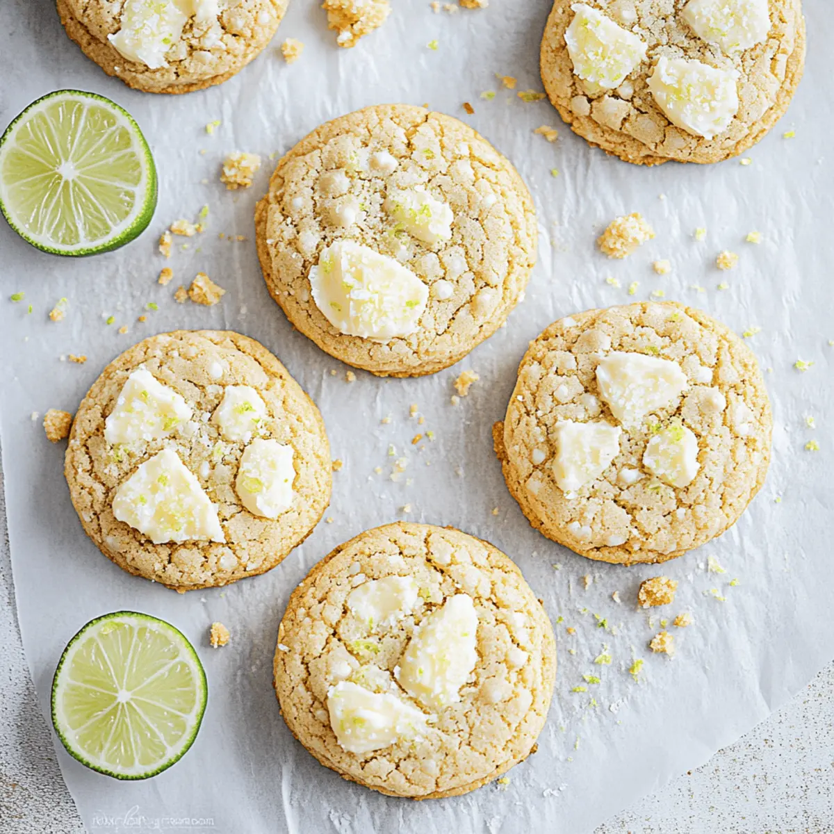 Delicious Key Lime Pie Cookies Recipe with White Chocolate Chips