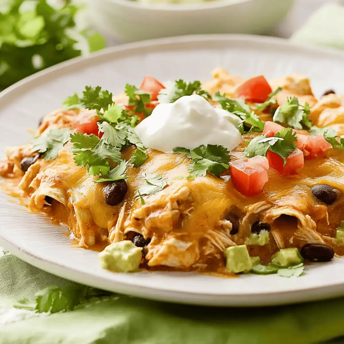 Hearty Crockpot Chicken Enchilada Casserole