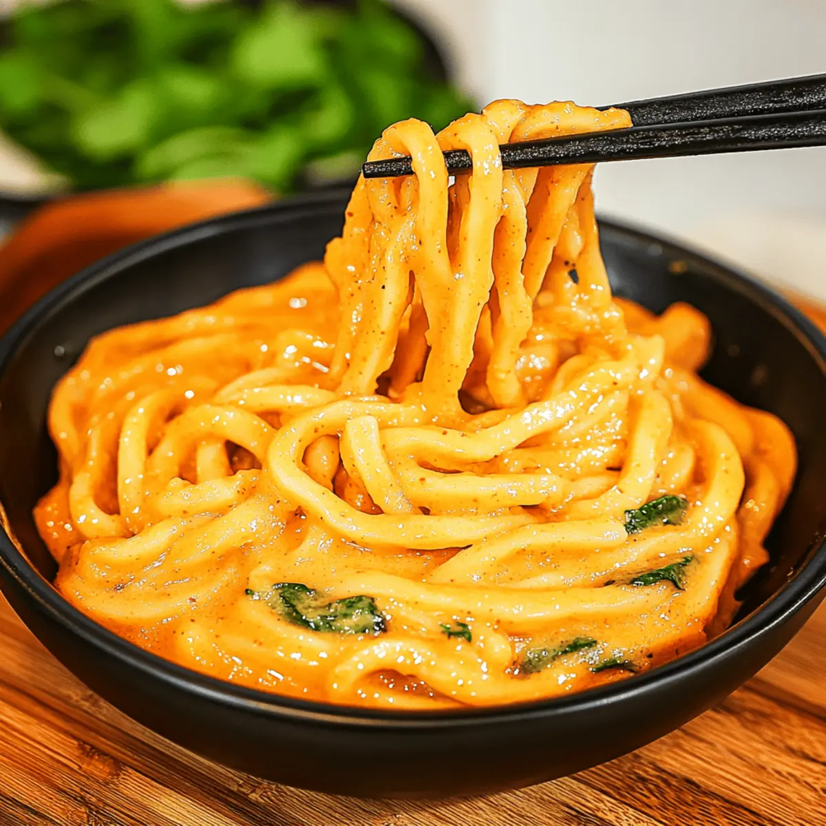Creamy Gochujang Udon Noodles