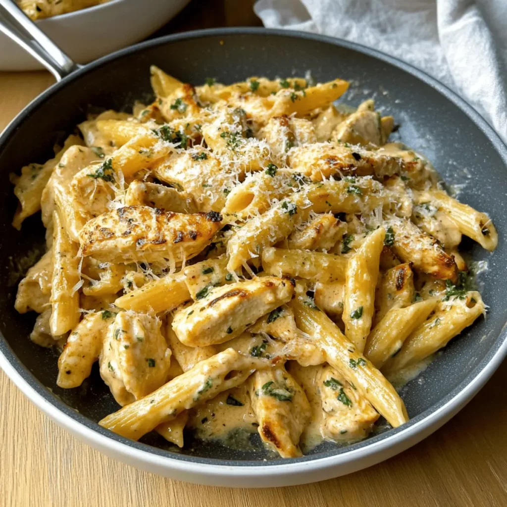 One Pan Garlic Parmesan Chicken Pasta