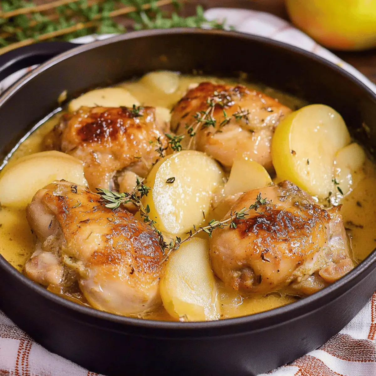 Delicious Chicken Normandy Recipe with Apple Cider and Cream