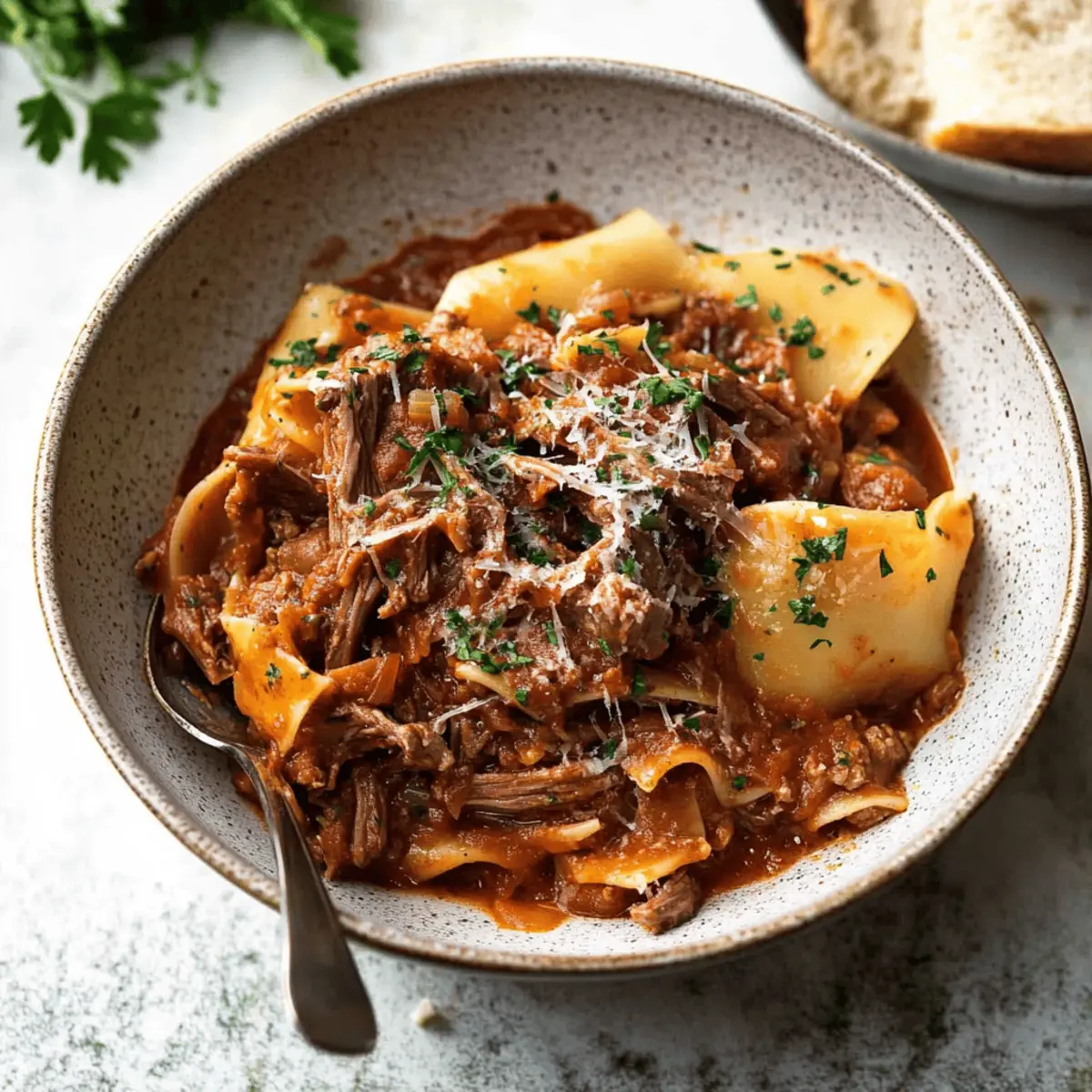Sunday Slow Cooker Beef Ragu: Delicious Shredded Pasta Recipe