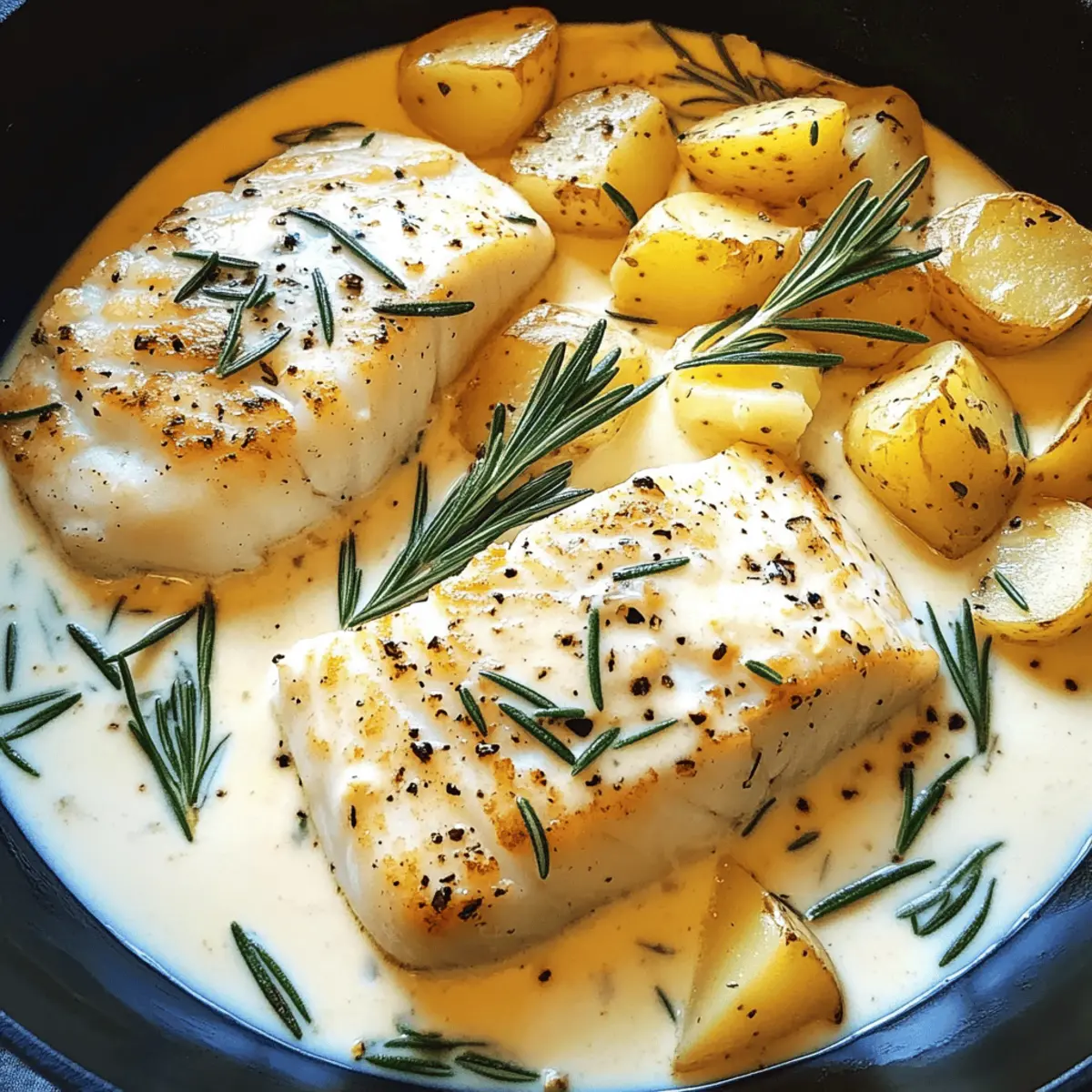 Delicious Rosemary Cream Sauce Cod & Potatoes Recipe to Try