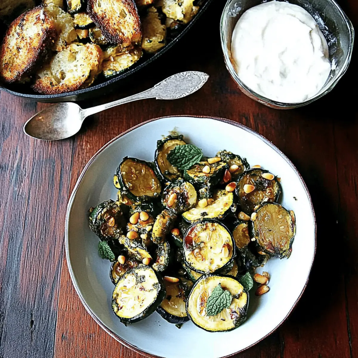 Sautéed Zucchini with Mint, Basil & Pine Nuts Recipe Delight