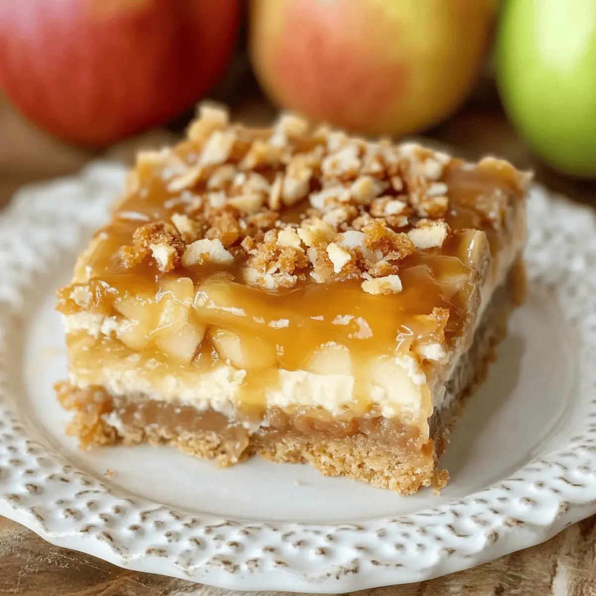 Caramel Apple Cheesecake Bars Recipe