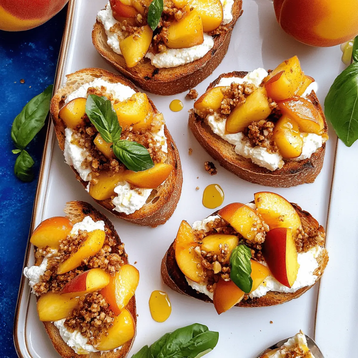 Best Peach Bruschetta With Whipped Ricotta for Summer Entertaining