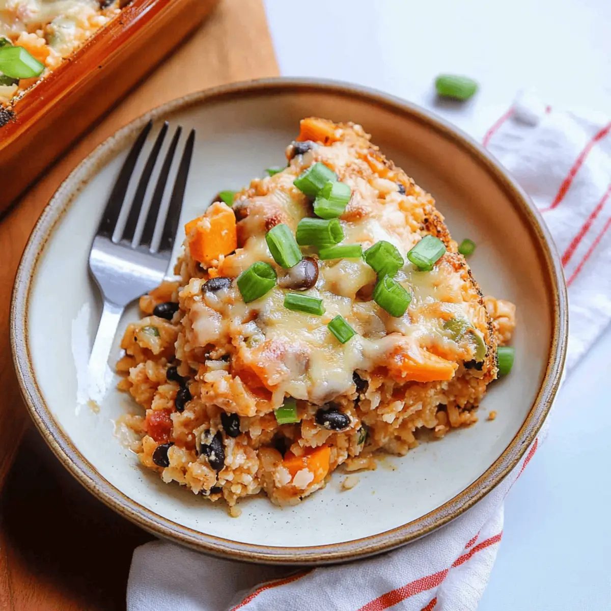 Delicious Rice and Bean Casserole with Sweet Potatoes Recipe