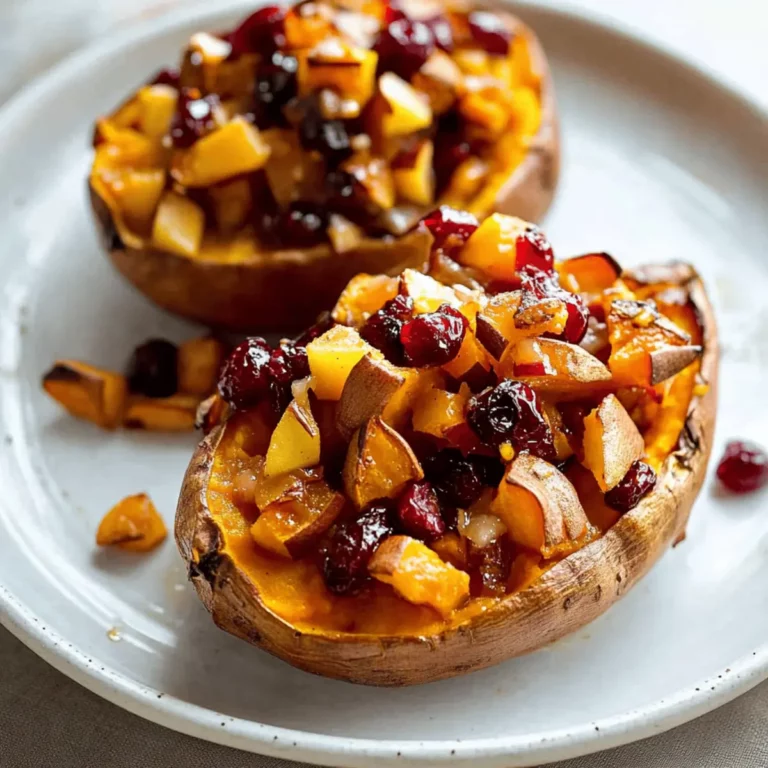 Irresistible Cranberry Apple Twice-Baked Sweet Potatoes