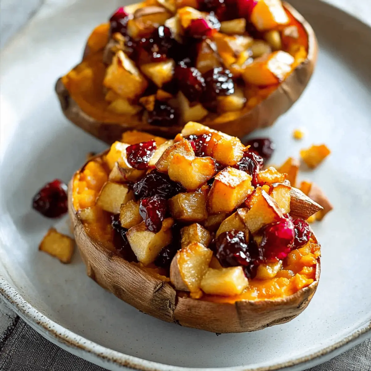 Irresistible Cranberry Apple Twice-Baked Sweet Potatoes Recipe