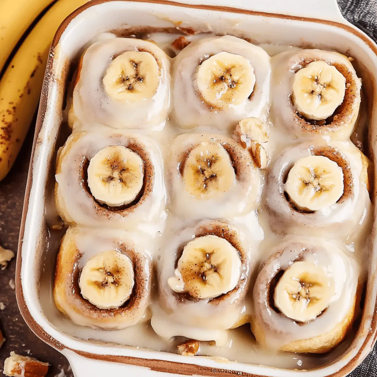 Delicious Banana Bread Cinnamon Rolls with Cream Cheese Frosting