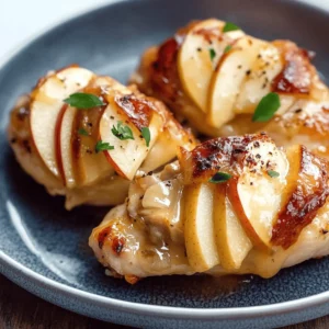 Maple Glazed Apple and Brie Stuffed Chicken