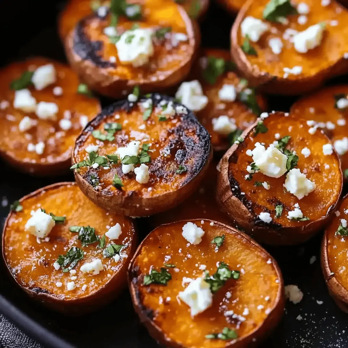 Roasted Sweet Potato Rounds with Honey & Feta for Delicious Flavor