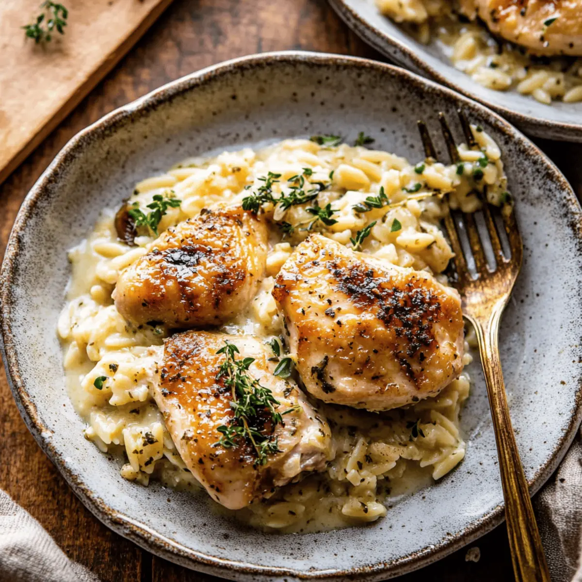 Slow Cooker Parmesan Herb Chicken with Orzo and Broccoli Delight
