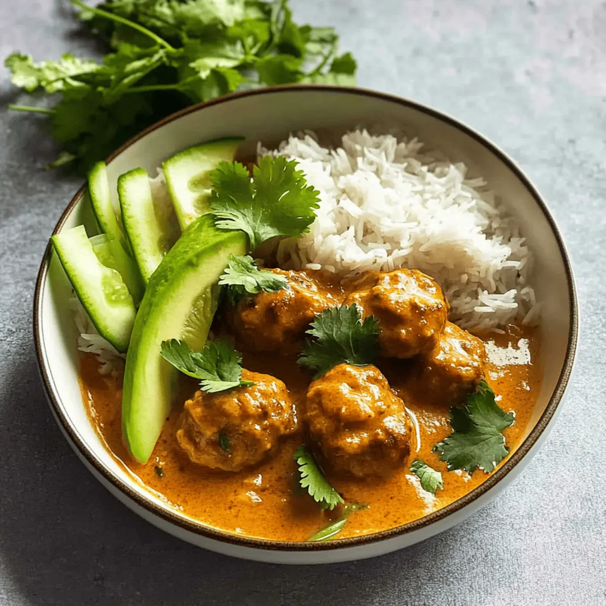 Delicious Thai Chicken Meatballs in Coconut Curry Recipe