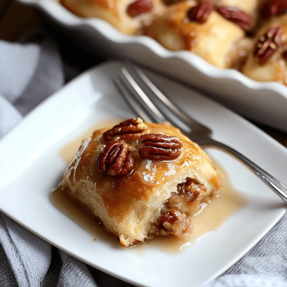 Buttery Crescent Rolls with Pecan Filling and Cream Cheese