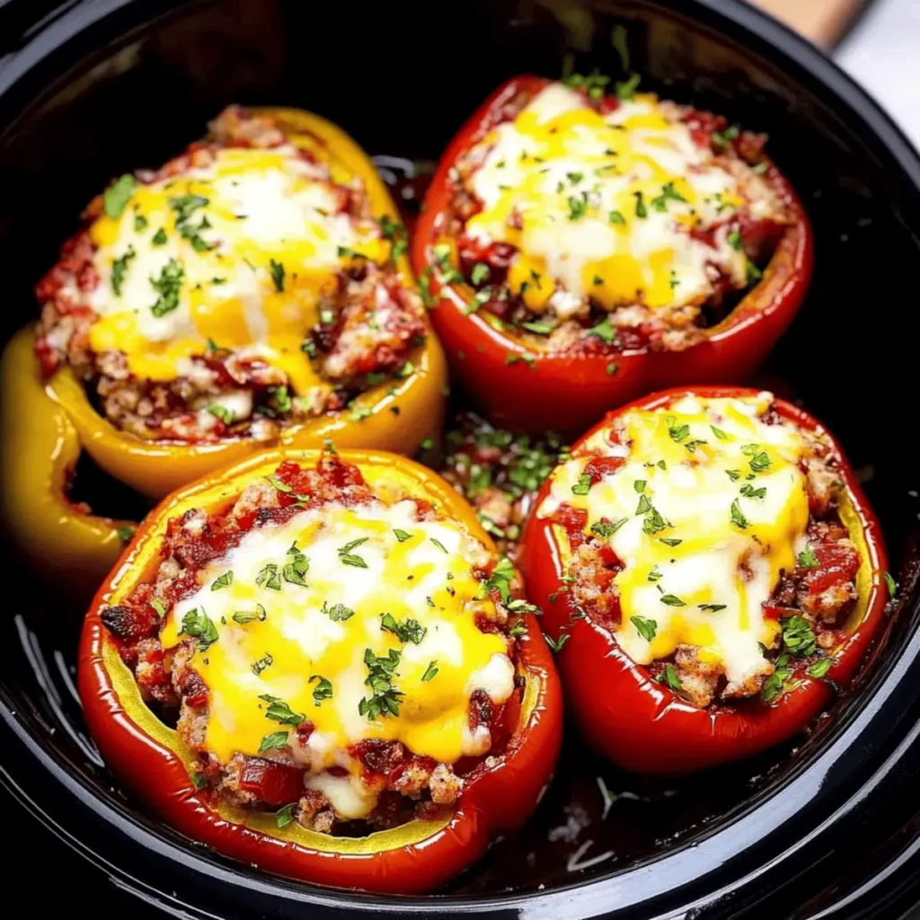 Slow Cooker Stuffed Bell Peppers