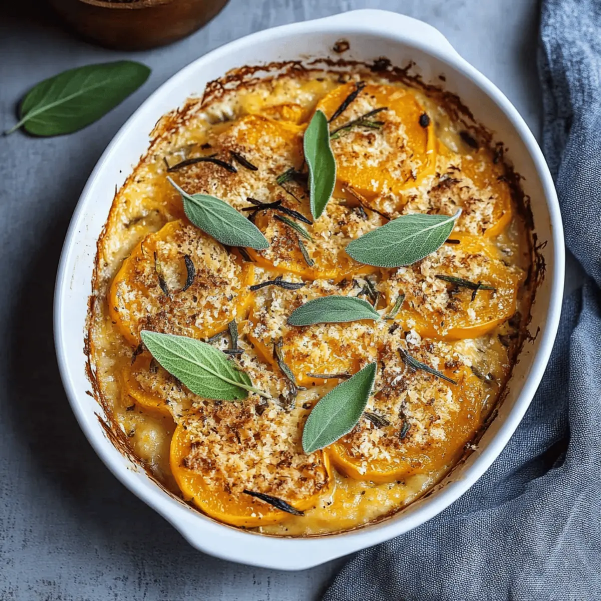 Savory Sage Butternut Squash Gratin Recipe for Comfort Food Lovers
