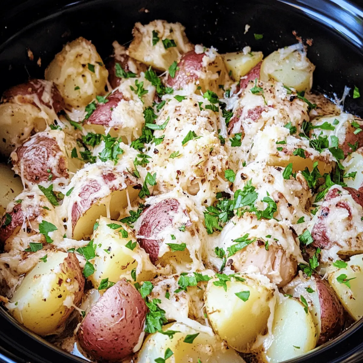 Garlic Parmesan Crockpot Chicken and Potatoes Recipe Made Easy