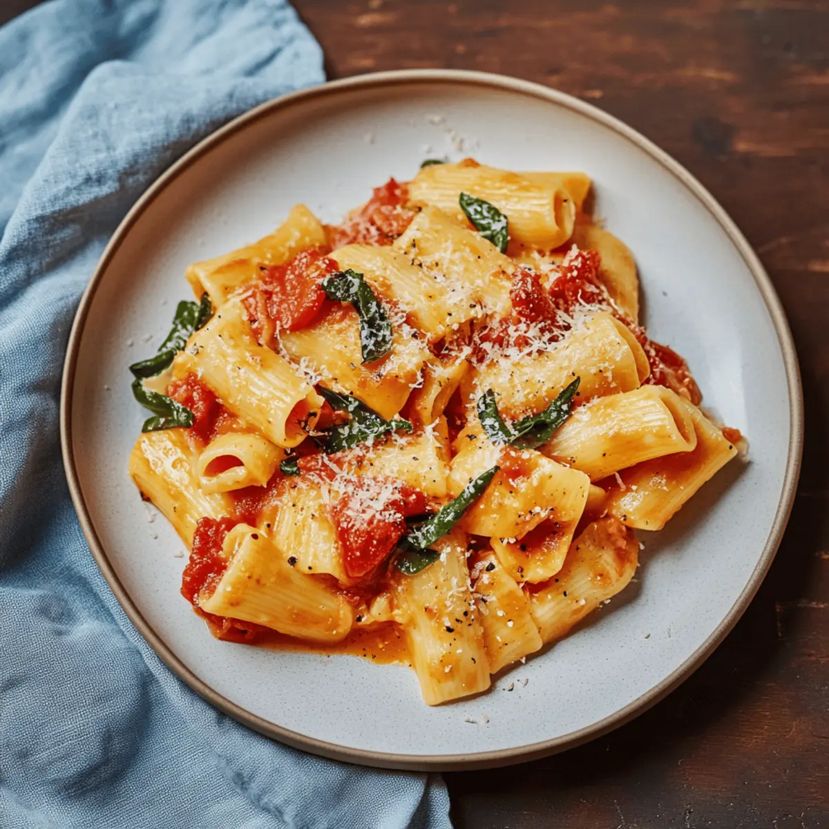 Easy Pasta alla Sorrentina Recipe with Smoked Scamorza and Tomatoes