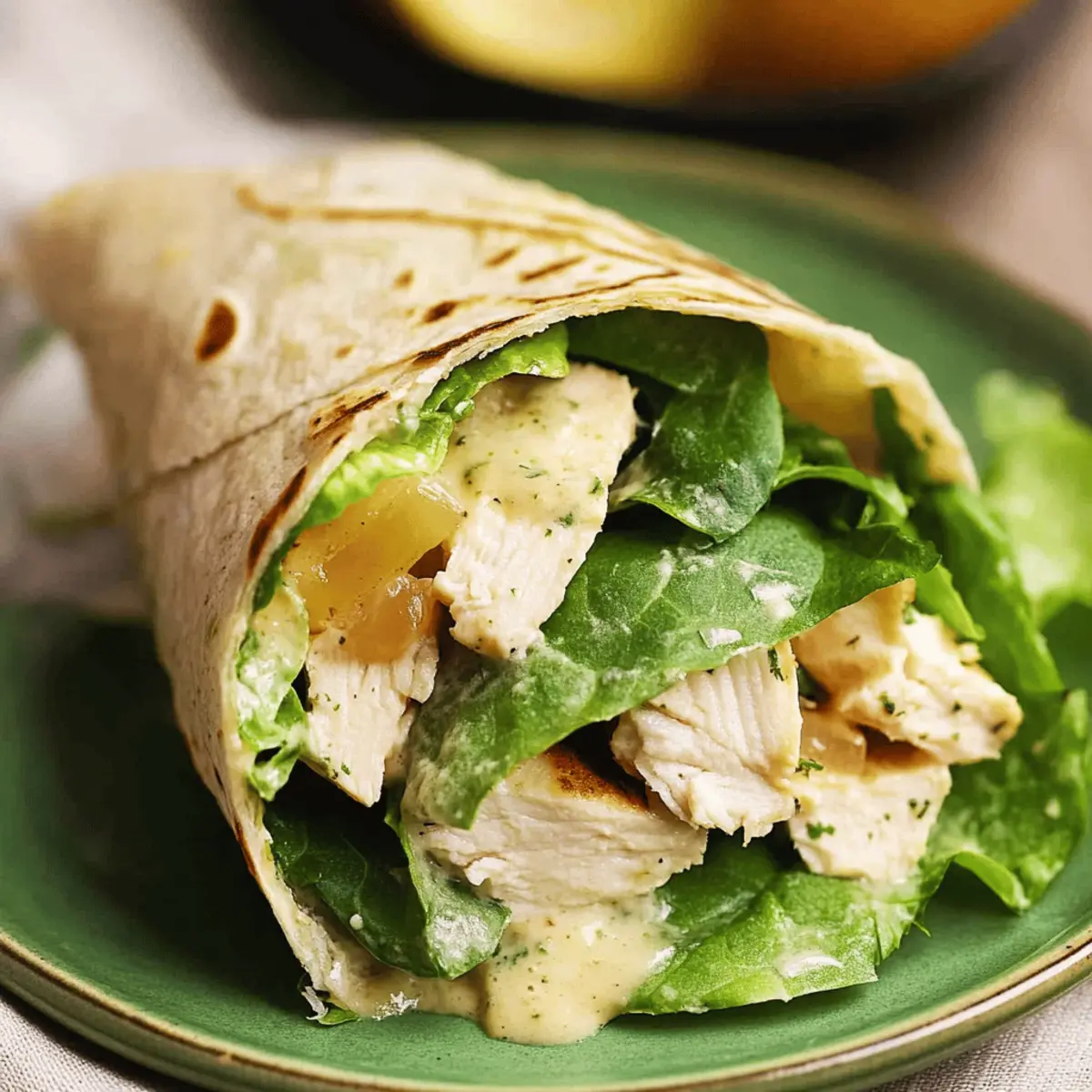 Creamy & Juicy Chicken Caesar Salad Wrap for Quick Lunches