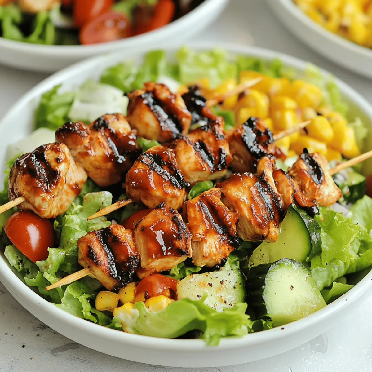 Delicious BBQ Chicken Skewer Salad Recipe for Summer Grilling