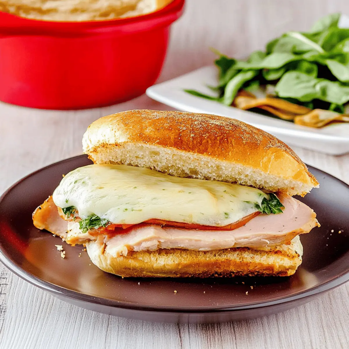 Delicious Hot Turkey Provolone Sandwich with Basil Mayo Recipe