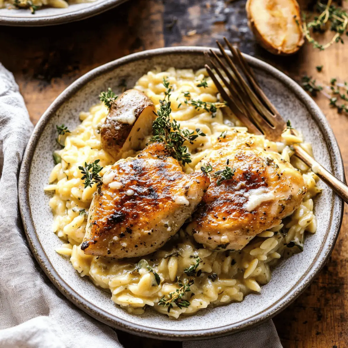 Slow Cooker Parmesan Herb Chicken with Orzo and Broccoli Delight