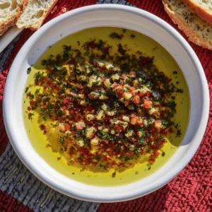 Delicious Loaded Bread Dipping Oil