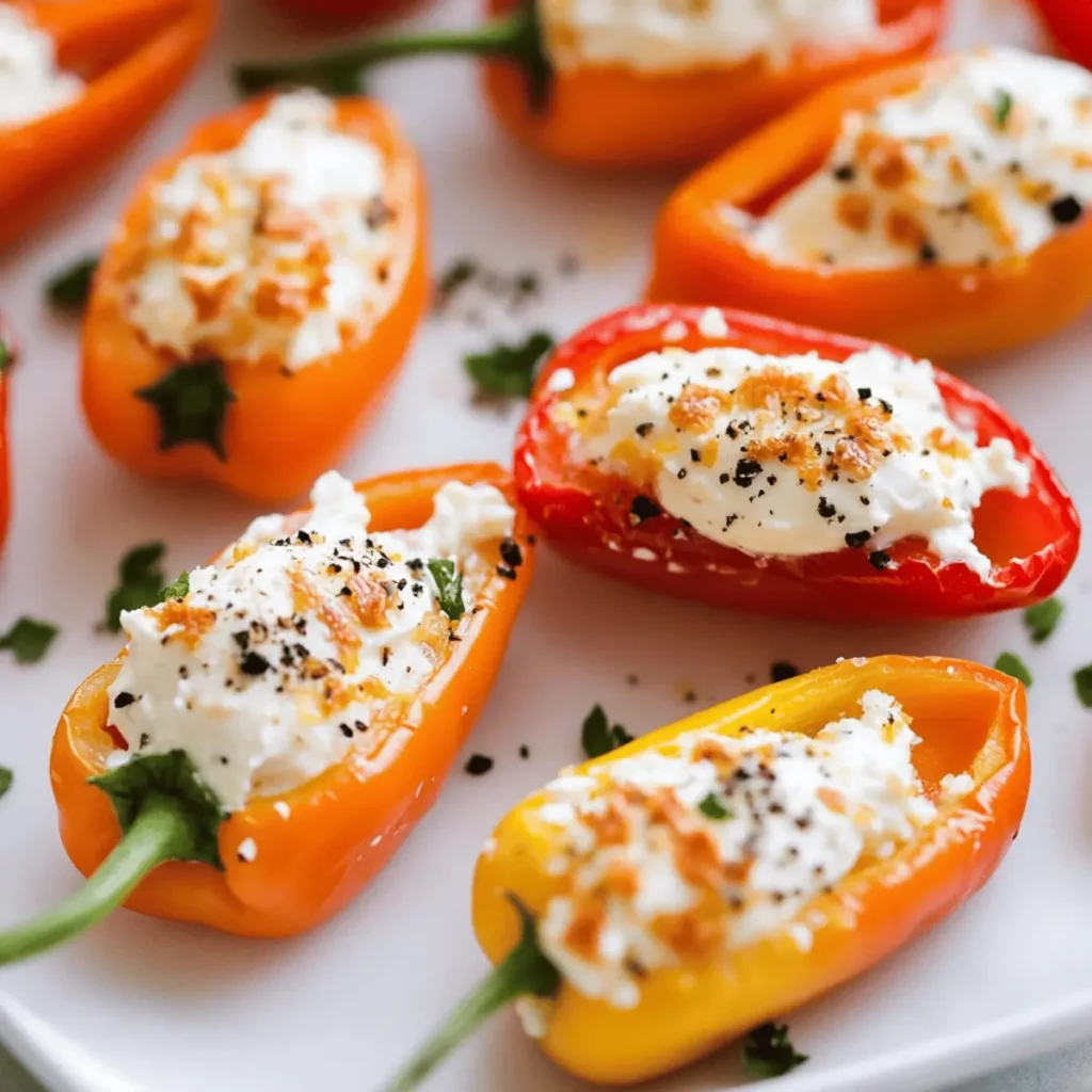 No-Bake Cream Cheese Stuffed Mini Peppers
