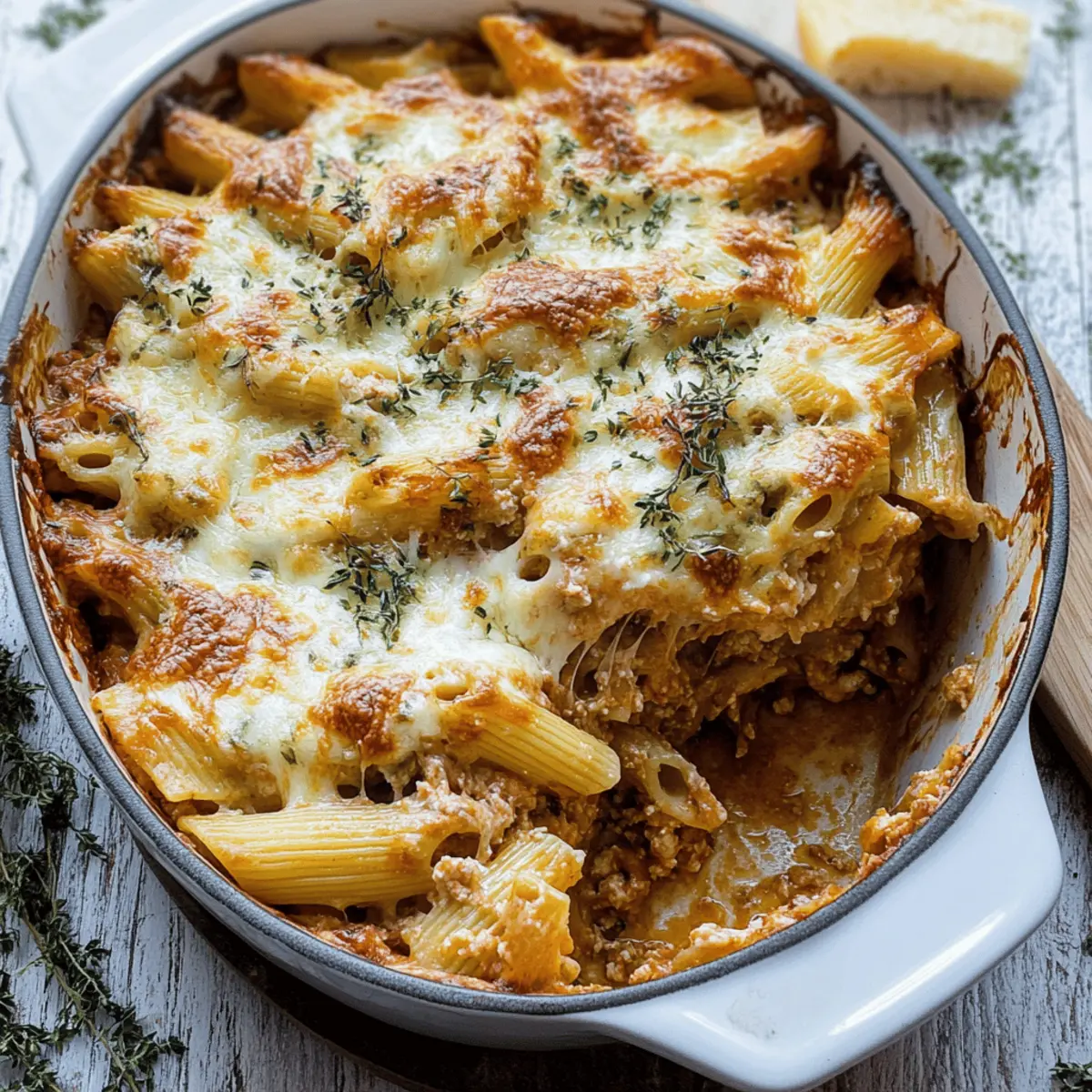Hearty Ricotta Pasta Bake with Pesto Rigatoni Recipe