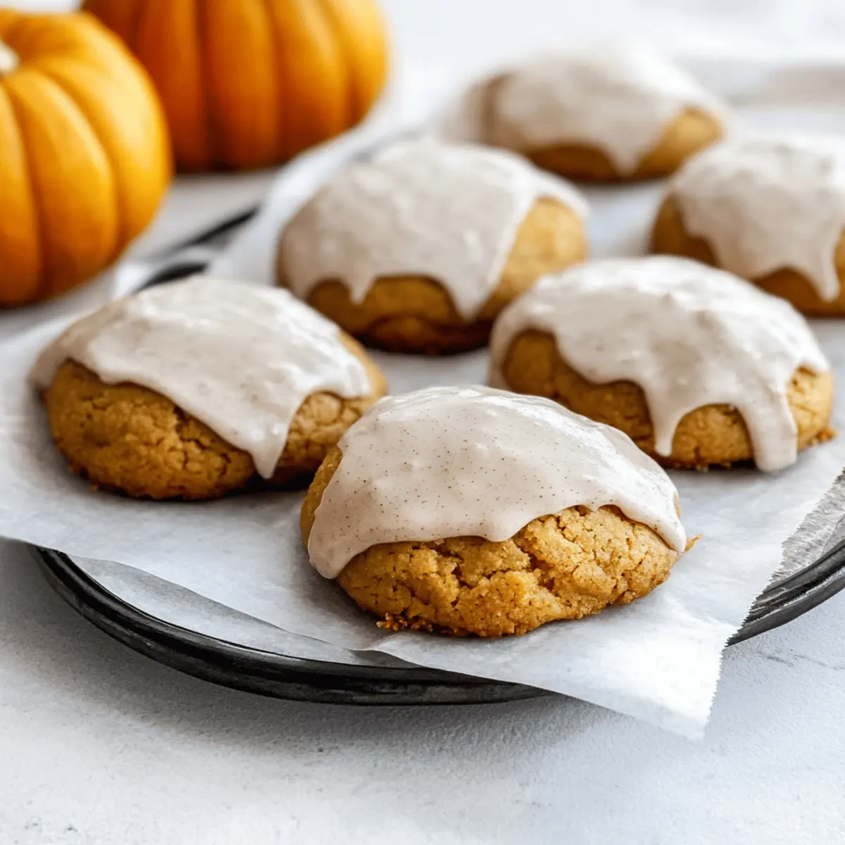 Soft Pumpkin Cookies with Cinnamon Frosting for Fall Baking Delights