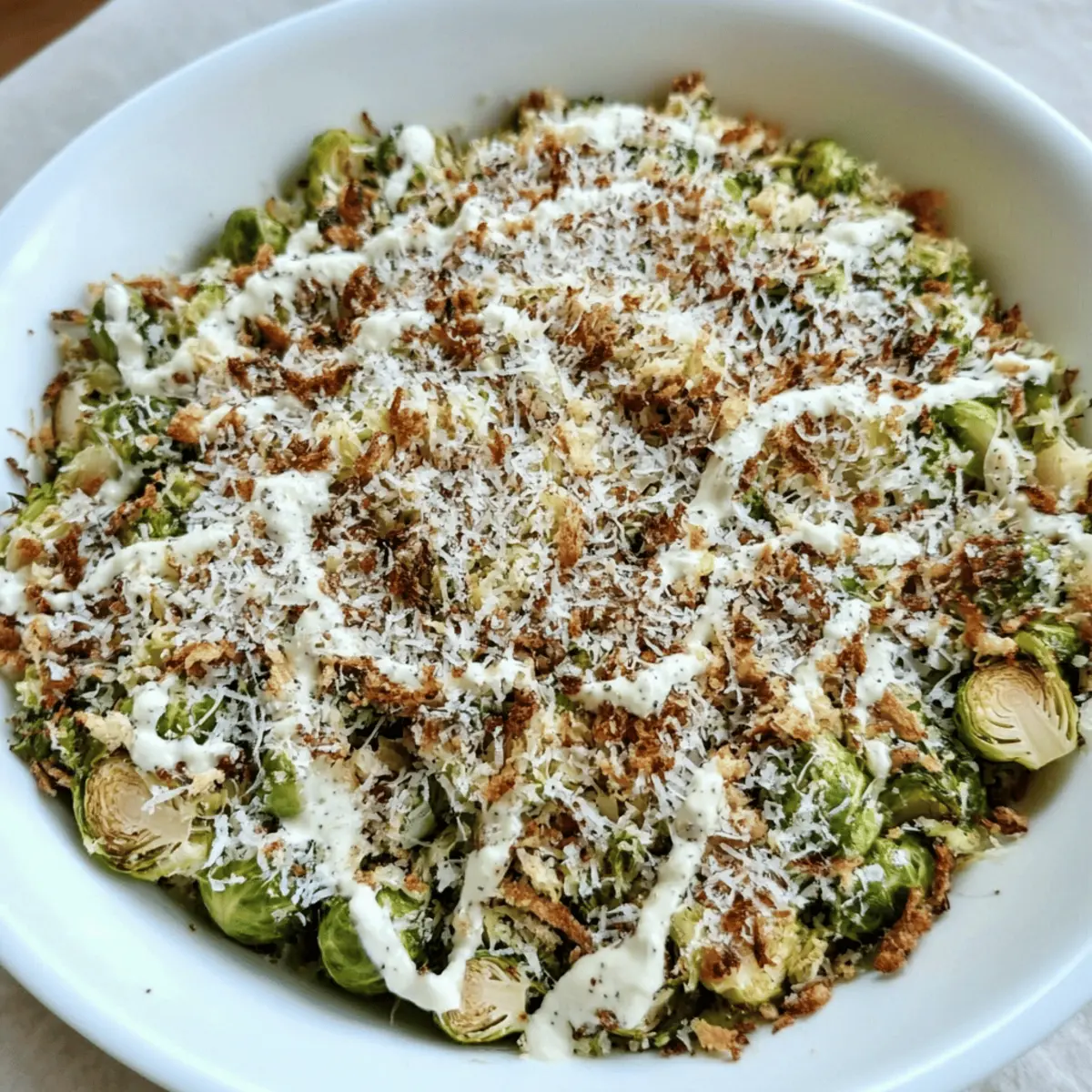 Roasted Brussels Sprouts Caesar Salad