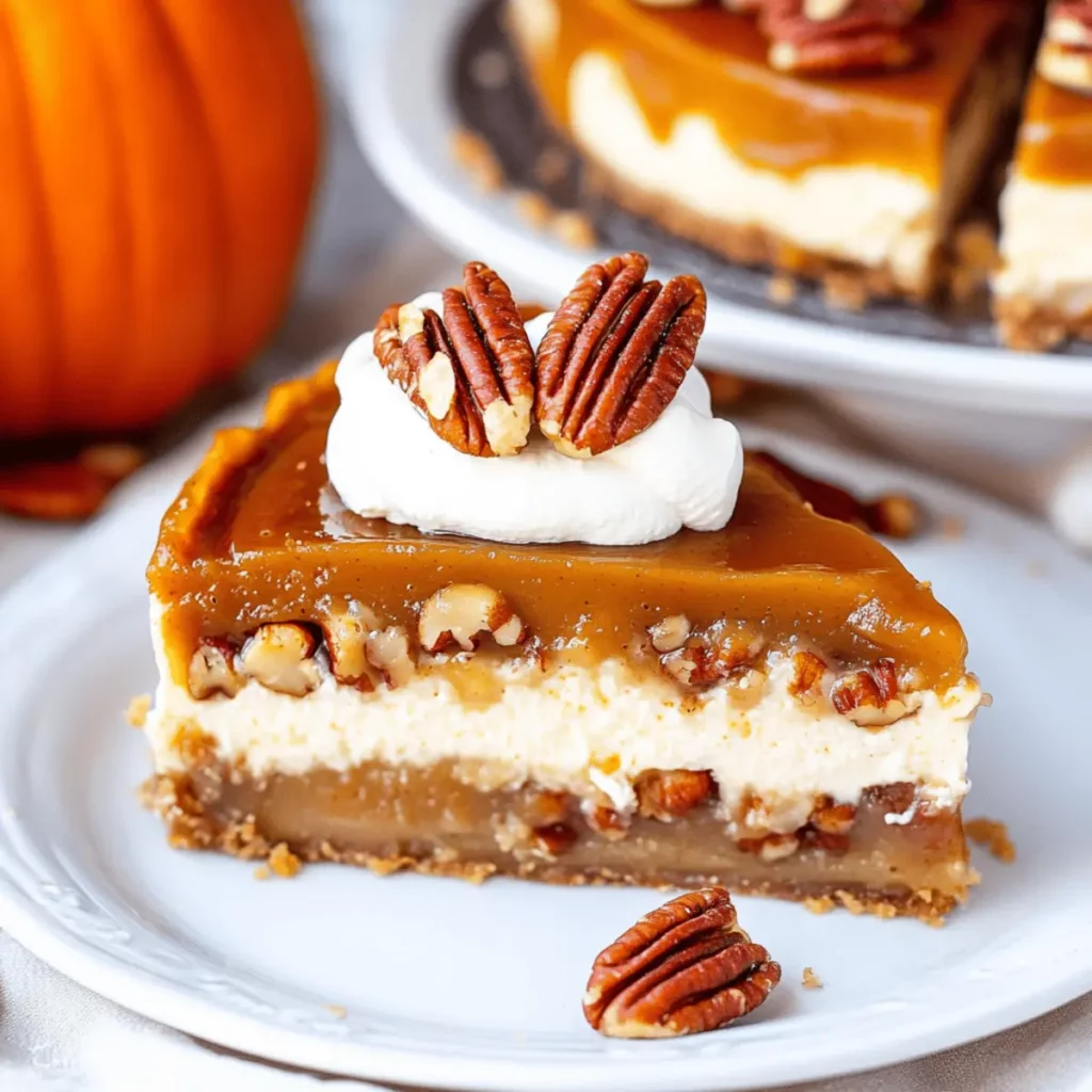 Pecan Pie Pumpkin Cheesecake
